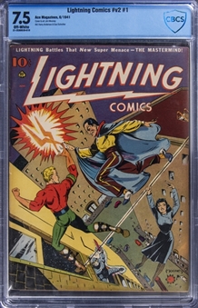 1941 Lightning Comics #v2 #1 - CGC 7.5 OW